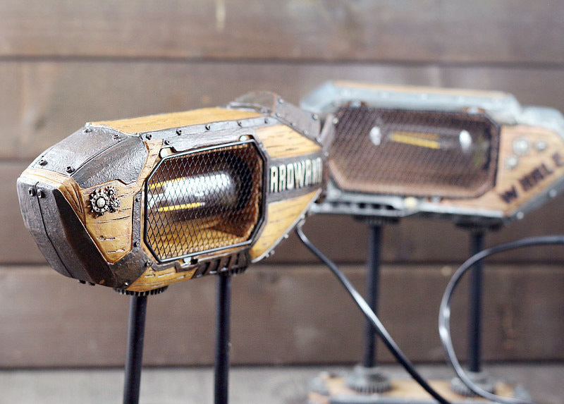 Retro Distressed  Fish Iron Fish Lamp LED Table Lamp